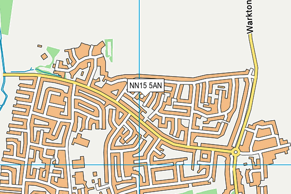 NN15 5AN map - OS VectorMap District (Ordnance Survey)