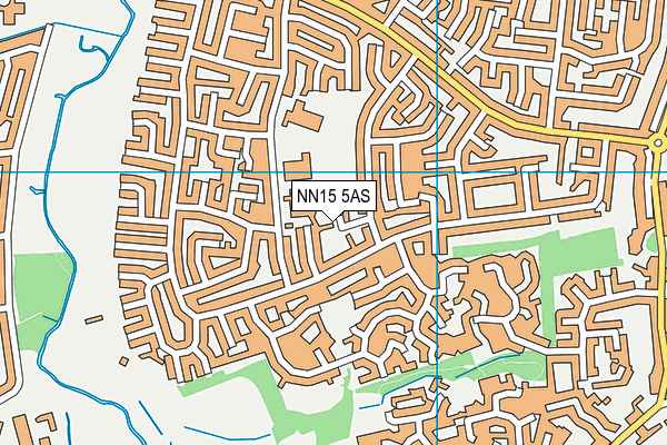 NN15 5AS map - OS VectorMap District (Ordnance Survey)