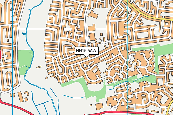 NN15 5AW map - OS VectorMap District (Ordnance Survey)