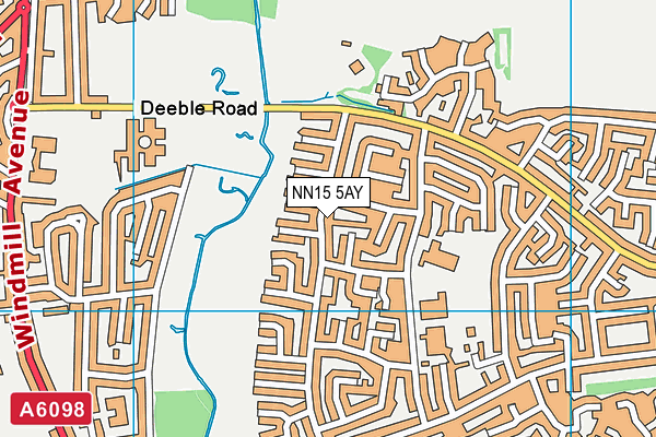 NN15 5AY map - OS VectorMap District (Ordnance Survey)