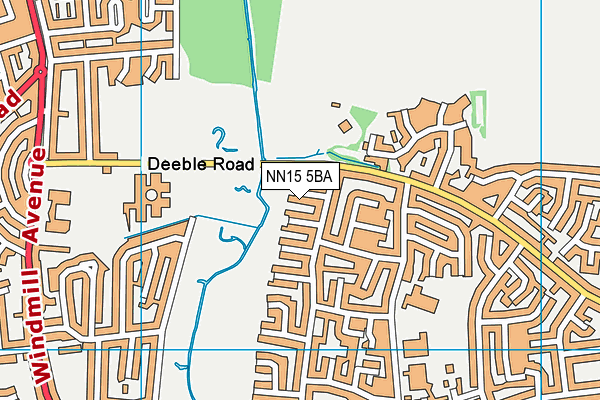 NN15 5BA map - OS VectorMap District (Ordnance Survey)