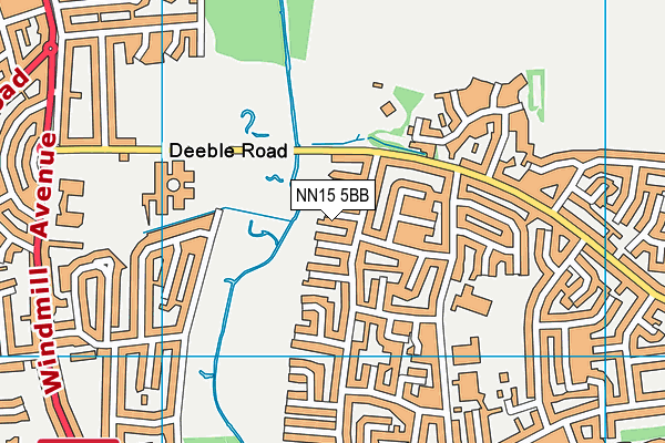 NN15 5BB map - OS VectorMap District (Ordnance Survey)