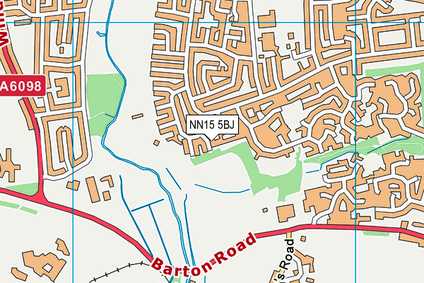 NN15 5BJ map - OS VectorMap District (Ordnance Survey)