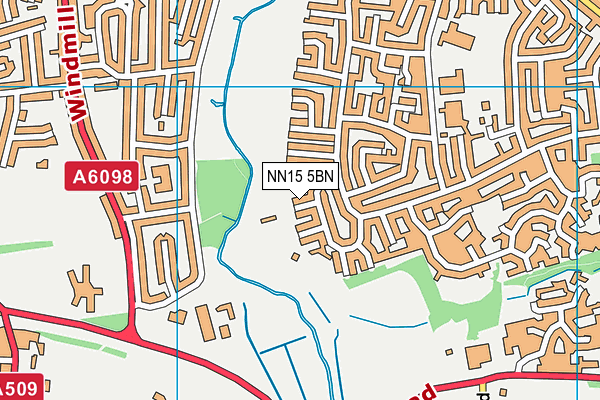 NN15 5BN map - OS VectorMap District (Ordnance Survey)