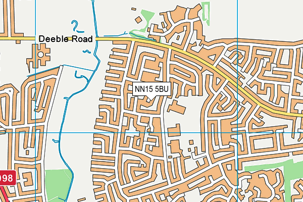 NN15 5BU map - OS VectorMap District (Ordnance Survey)