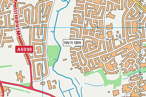 NN15 5BW map - OS VectorMap District (Ordnance Survey)
