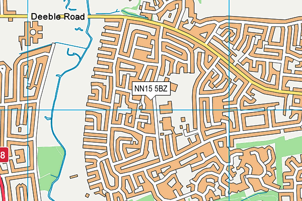 Millbrook Infant School map (NN15 5BZ) - OS VectorMap District (Ordnance Survey)