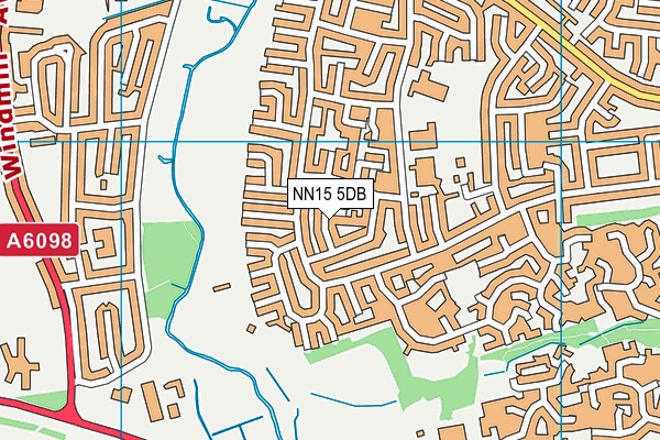NN15 5DB map - OS VectorMap District (Ordnance Survey)