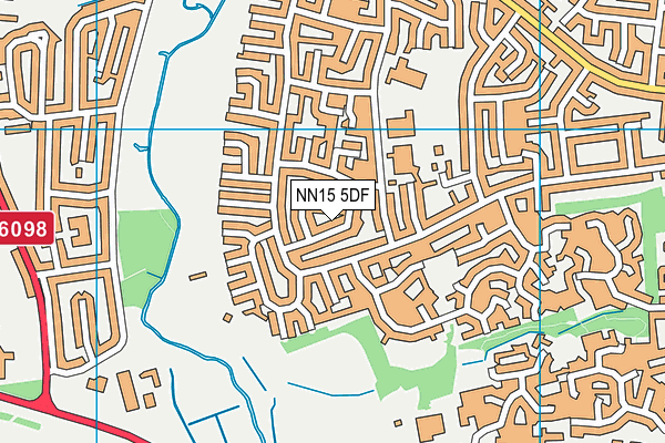 NN15 5DF map - OS VectorMap District (Ordnance Survey)