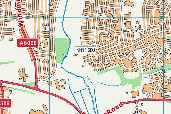 NN15 5DJ map - OS VectorMap District (Ordnance Survey)