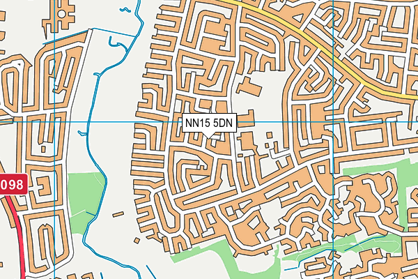 NN15 5DN map - OS VectorMap District (Ordnance Survey)