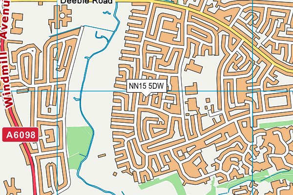 NN15 5DW map - OS VectorMap District (Ordnance Survey)