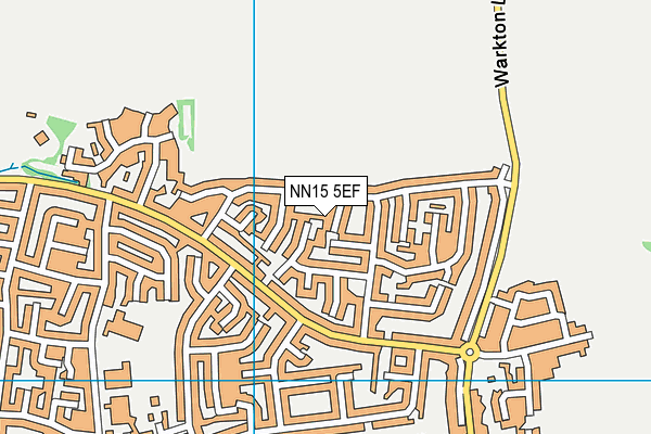 NN15 5EF map - OS VectorMap District (Ordnance Survey)