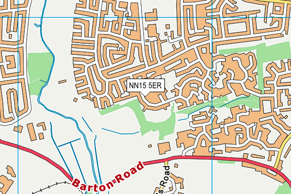 NN15 5ER map - OS VectorMap District (Ordnance Survey)