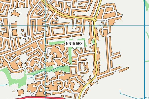 NN15 5EX map - OS VectorMap District (Ordnance Survey)