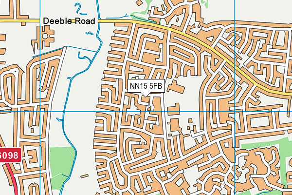 NN15 5FB map - OS VectorMap District (Ordnance Survey)