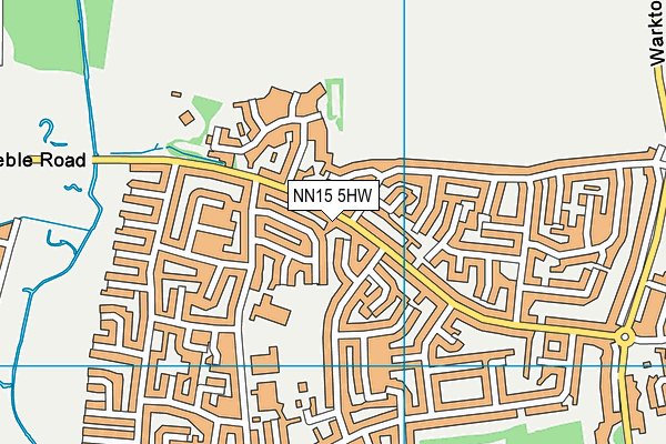 NN15 5HW map - OS VectorMap District (Ordnance Survey)