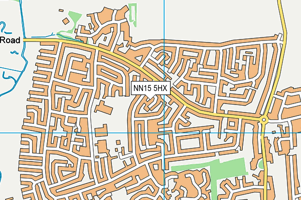 NN15 5HX map - OS VectorMap District (Ordnance Survey)
