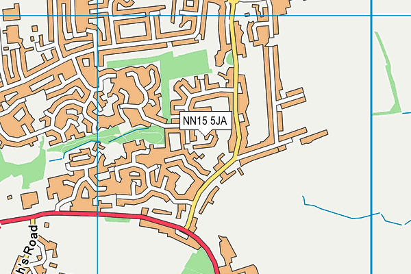 NN15 5JA map - OS VectorMap District (Ordnance Survey)