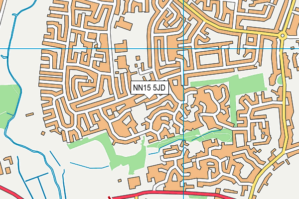 NN15 5JD map - OS VectorMap District (Ordnance Survey)