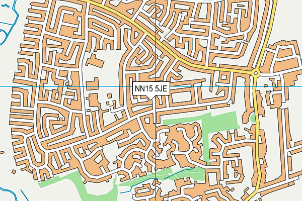 NN15 5JE map - OS VectorMap District (Ordnance Survey)