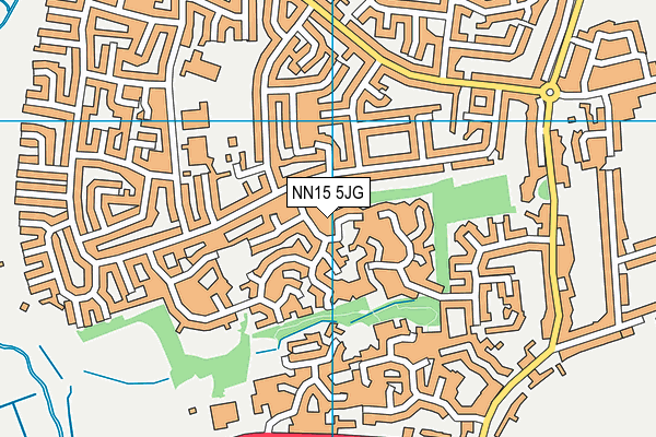 NN15 5JG map - OS VectorMap District (Ordnance Survey)