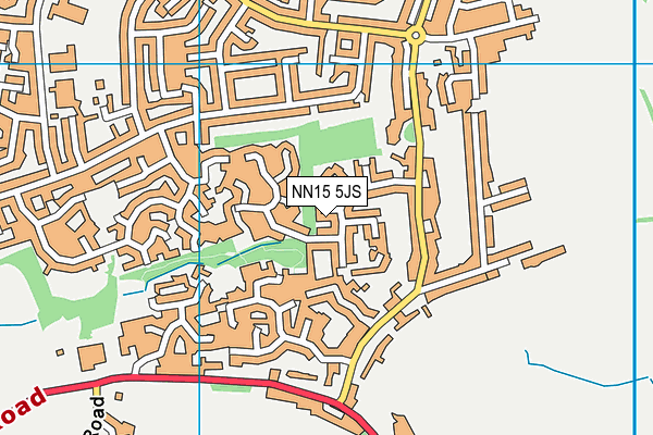 NN15 5JS map - OS VectorMap District (Ordnance Survey)