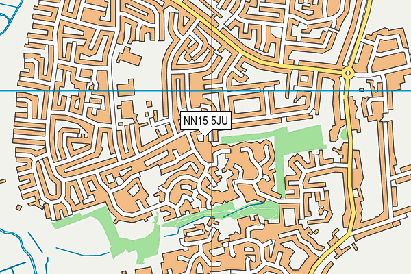 NN15 5JU map - OS VectorMap District (Ordnance Survey)