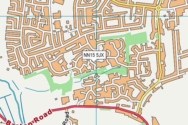 NN15 5JX map - OS VectorMap District (Ordnance Survey)