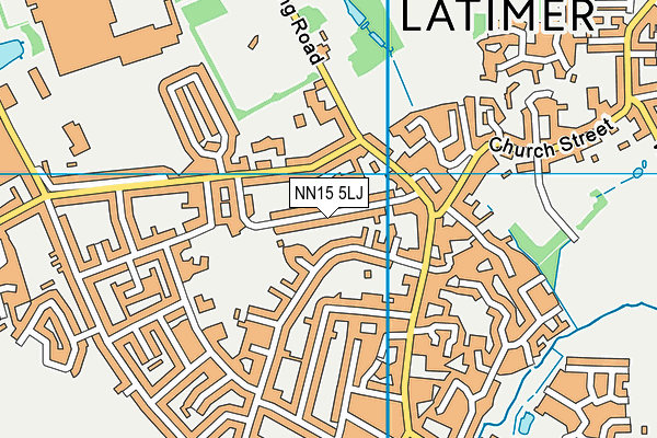 King George V Recreation Ground (Burton Latimer) map (NN15 5LJ) - OS VectorMap District (Ordnance Survey)