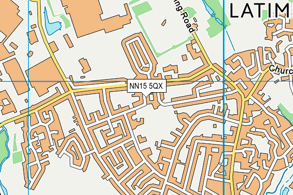NN15 5QX map - OS VectorMap District (Ordnance Survey)