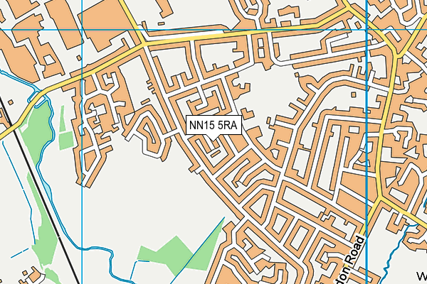 NN15 5RA map - OS VectorMap District (Ordnance Survey)