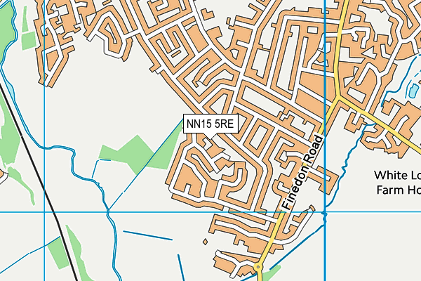 NN15 5RE map - OS VectorMap District (Ordnance Survey)