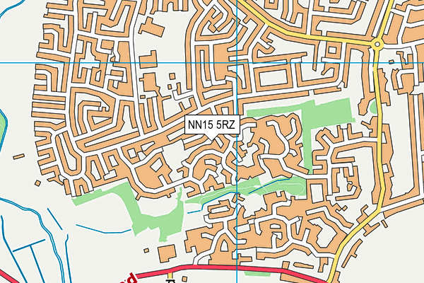 NN15 5RZ map - OS VectorMap District (Ordnance Survey)
