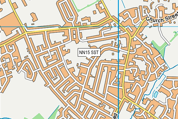 NN15 5ST map - OS VectorMap District (Ordnance Survey)