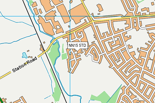 NN15 5TD map - OS VectorMap District (Ordnance Survey)