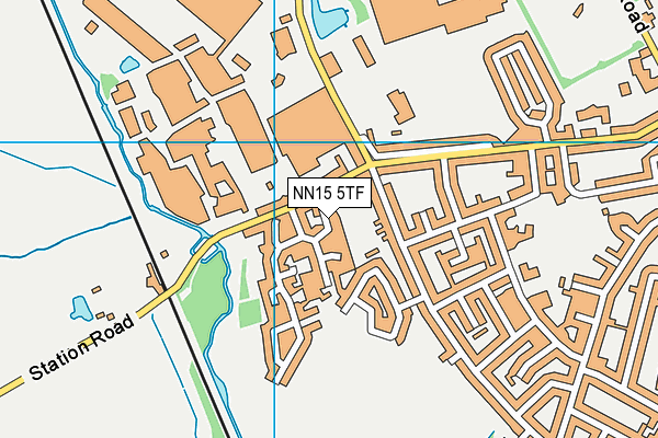NN15 5TF map - OS VectorMap District (Ordnance Survey)