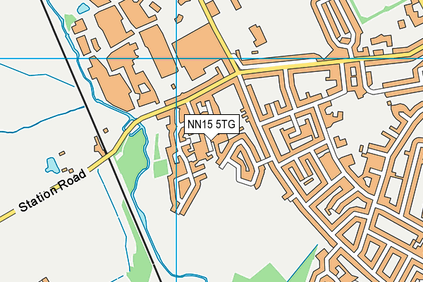 NN15 5TG map - OS VectorMap District (Ordnance Survey)