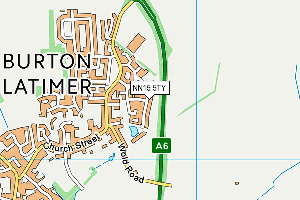 NN15 5TY map - OS VectorMap District (Ordnance Survey)