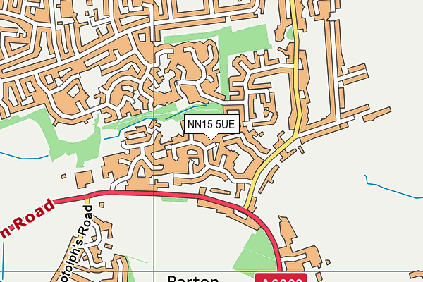 NN15 5UE map - OS VectorMap District (Ordnance Survey)