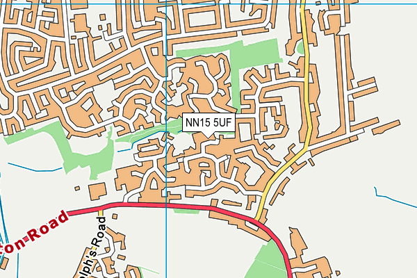 NN15 5UF map - OS VectorMap District (Ordnance Survey)