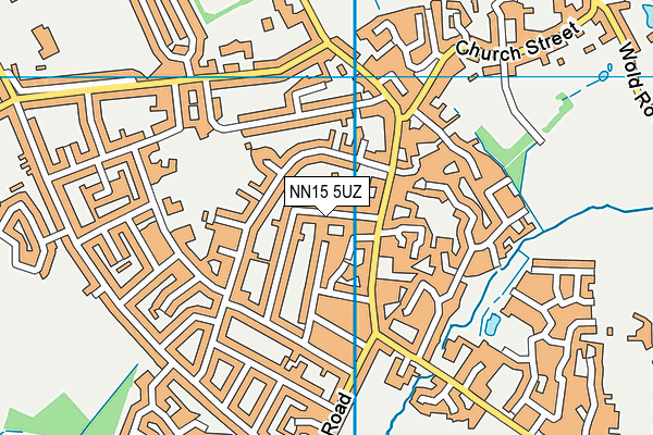 NN15 5UZ map - OS VectorMap District (Ordnance Survey)