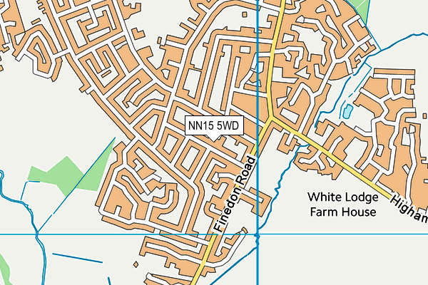 NN15 5WD map - OS VectorMap District (Ordnance Survey)