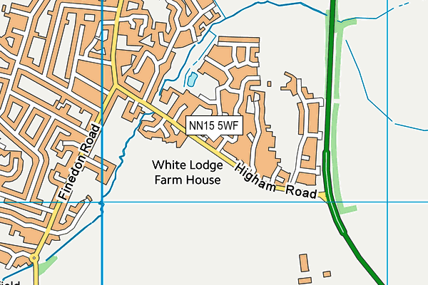 NN15 5WF map - OS VectorMap District (Ordnance Survey)
