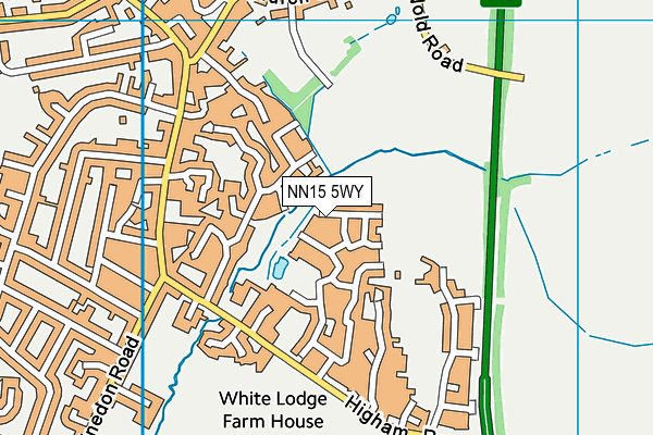 NN15 5WY map - OS VectorMap District (Ordnance Survey)
