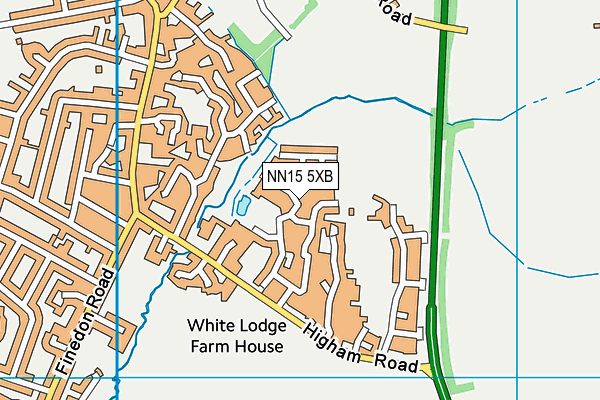 NN15 5XB map - OS VectorMap District (Ordnance Survey)