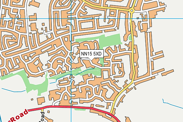 NN15 5XD map - OS VectorMap District (Ordnance Survey)