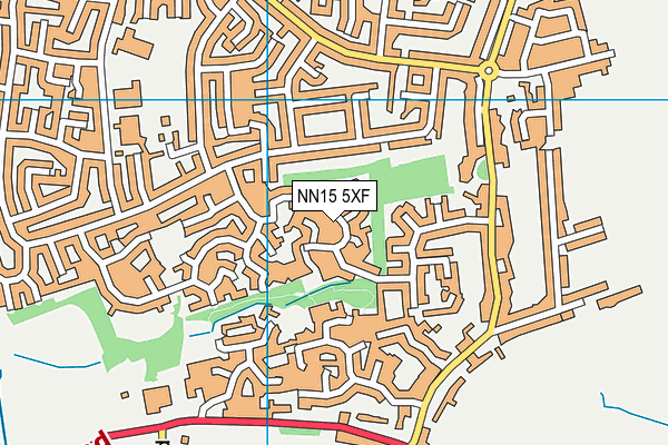 NN15 5XF map - OS VectorMap District (Ordnance Survey)