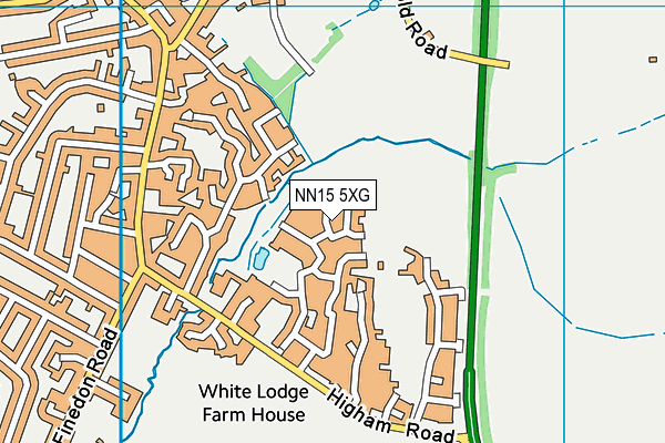NN15 5XG map - OS VectorMap District (Ordnance Survey)