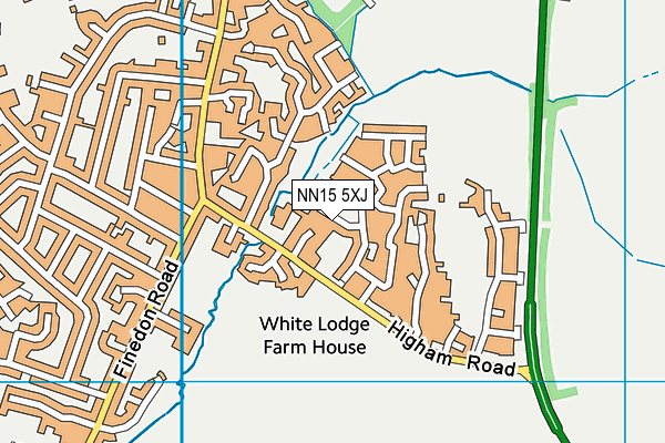 NN15 5XJ map - OS VectorMap District (Ordnance Survey)